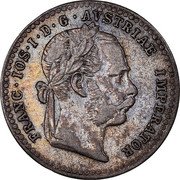 Austria 10 Kreuzer Franz Joseph I 1870 KM# 2206 FRANC· IOS· I· D· G· AVSTRIAE IMPERATOR coin obverse Austria 10 Kreuzer Franz Joseph I 1870 KM# 2206 FRANC· IOS· I· D· G· AVSTRIAE IMPERATOR coin obverse