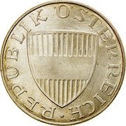 Austria 10 Schilling Woman of Wachau 1972 Proof KM# 2882 REPUBLIK ÖSTERREICH coin obverse Austria 10 Schilling Woman of Wachau 1972 Proof KM# 2882 REPUBLIK ÖSTERREICH coin obverse