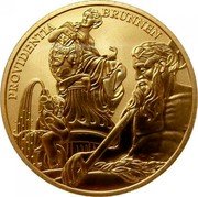 Austria 100 Euro Raphael Donner 2002 Proof KM# 3100 PROVIDENTIA BRUNNEN coin reverse