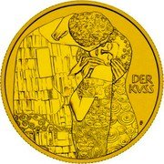 Austria 100 Euro Treasures of Art-Painting - Gustav Klimt 2003 Proof KM# 3108 DER KUSS coin reverse Austria 100 Euro Treasures of Art-Painting - Gustav Klimt 2003 Proof KM# 3108 DER KUSS coin reverse