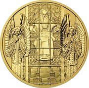 Austria 100 Euro Steinhof Church-Viennese Art Nouveau 2005 Proof KM# 3128 coin reverse