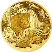 Austria 100 Euro Wildlife in our sights - The Wild Boar 2014 Proof KM# 3236 coin reverse Austria 100 Euro Wildlife in our sights - The Wild Boar 2014 Proof KM# 3236 coin reverse