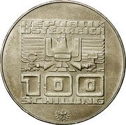 Austria 100 Schilling XII Olympic Wintergames Innsbruck 1975 (h) KM# 2927 XII.OLYMPISCHE WINTERSPIELE INNSBRUCK 1976 coin reverse Austria 100 Schilling XII Olympic Wintergames Innsbruck 1975 (h) KM# 2927 XII.OLYMPISCHE WINTERSPIELE INNSBRUCK 1976 coin reverse