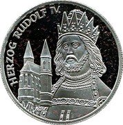 Austria 100 Schilling Duke Rudolf IV 2001 Proof KM# 3079 HERZOG RUDOLF IV. coin reverse