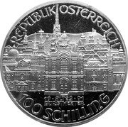 Austria 100 Schilling KM# 2998 Post WWII Decimal Coinage coin obverse Austria 100 Schilling KM# 2998 Post WWII Decimal Coinage coin obverse
