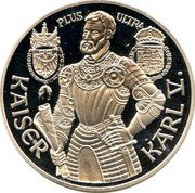Austria 100 Schilling Emperor Karl V 1992 Proof KM# 3007 PLUS ULTRA KAISER KARL V. coin reverse