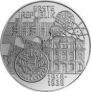 Austria 100 Schilling Millennium Series 996-1996 First Republic 1995 Proof KM# 3034 ERSTE REPUBLIK 1918-1938 coin reverse