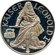 Austria 100 Schilling Kaiser Leopold I 1993 Proof KM# 3009 KAISER LEOPOLD I coin reverse Austria 100 Schilling Kaiser Leopold I 1993 Proof KM# 3009 KAISER LEOPOLD I coin reverse