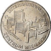 Austria 100 Schilling Vienna International Centre 1979 KM# 2944 INTERNATIONALES ZENTRUM WIEN 1979 coin reverse Austria 100 Schilling Vienna International Centre 1979 KM# 2944 INTERNATIONALES ZENTRUM WIEN 1979 coin reverse