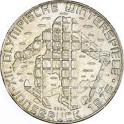 Austria 100 Schilling XII Olympic Wintergames Innsbruck 1976 KM# 2928 REPUBLIK ÖSTERREICH 100 SCHILLING coin obverse Austria 100 Schilling XII Olympic Wintergames Innsbruck 1976 KM# 2928 REPUBLIK ÖSTERREICH 100 SCHILLING coin obverse