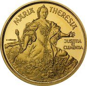 Austria 1000 Schilling Maria Theresa 1993 Proof KM# 3013 MARIA THERESIA JUSTITIA ET CLEMENTIA coin reverse Austria 1000 Schilling Maria Theresa 1993 Proof KM# 3013 MARIA THERESIA JUSTITIA ET CLEMENTIA coin reverse