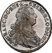 Austria 15 Kreuzer Franz I 1748 KB KM# 2025 FRANC D G R I S A G IER R LO B M H D coin obverse Austria 15 Kreuzer Franz I 1748 KB KM# 2025 FRANC D G R I S A G IER R LO B M H D coin obverse