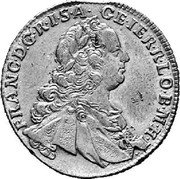 Austria 17 Kreuzer Franz I 1763 PR KM# 2026.1 FRANC D G R I S A GE IER R LO B M H D coin obverse Austria 17 Kreuzer Franz I 1763 PR KM# 2026.1 FRANC D G R I S A GE IER R LO B M H D coin obverse