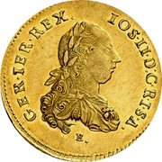 Austria 2 Ducat Joseph II 1777 E H-G KM# 1860 IOS II D G R I S A GER IER REX coin obverse Austria 2 Ducat Joseph II 1777 E H-G KM# 1860 IOS II D G R I S A GER IER REX coin obverse