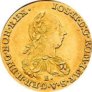 Austria 2 Ducat Joseph II 1782 KM# 1875 IOS II D G ROM IMP S A GER HUNG BOH REX coin obverse Austria 2 Ducat Joseph II 1782 KM# 1875 IOS II D G ROM IMP S A GER HUNG BOH REX coin obverse