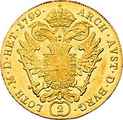 Austria 2 Ducat Franz II 1799 A KM# 1888 ARCH AVST D BVRG (2) LOTH M D HET 1799 coin reverse Austria 2 Ducat Franz II 1799 A KM# 1888 ARCH AVST D BVRG (2) LOTH M D HET 1799 coin reverse