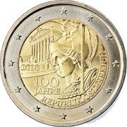 Austria 2 Euro 100 Years Republic of Austria 2018 Proof KM# 3275 2018 100 JAHRE REPUBLIK ÖSTERREICH coin obverse Austria 2 Euro 100 Years Republic of Austria 2018 Proof KM# 3275 2018 100 JAHRE REPUBLIK ÖSTERREICH coin obverse
