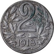 Austria 2 Heller Karl I 1918 KM# 2824 2 1918 coin reverse Austria 2 Heller Karl I 1918 KM# 2824 2 1918 coin reverse