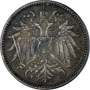 Austria 2 Heller Franz Joseph I 1896 KM# 2801 coin obverse