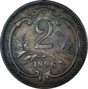 Austria 2 Heller Franz Joseph I 1896 KM# 2801 2 1914 coin reverse