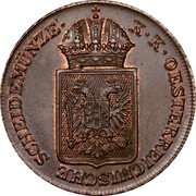 Austria 2 Kreuzer Ferdinand I 1848 A KM# 2188 K·K·OESTERREICHISCHE SCHEIDEMUNZE· coin obverse Austria 2 Kreuzer Ferdinand I 1848 A KM# 2188 K·K·OESTERREICHISCHE SCHEIDEMUNZE· coin obverse