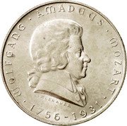 Austria 2 Schilling 175th Anniv. birth composer Wolfgang A. Mozart 1931 KM# 2847 WOLFGANG AMADEUS MOZART 1756 1931 coin reverse Austria 2 Schilling 175th Anniv. birth composer Wolfgang A. Mozart 1931 KM# 2847 WOLFGANG AMADEUS MOZART 1756 1931 coin reverse