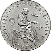 Austria 2 Schilling 700th Anniv. death poet W. v d Vogelweide 1930 KM# 2845 WALTHER VON DER VOGELWEIDE 1930 coin reverse Austria 2 Schilling 700th Anniv. death poet W. v d Vogelweide 1930 KM# 2845 WALTHER VON DER VOGELWEIDE 1930 coin reverse