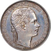 Austria 2 Thaler Franz Joseph I South Austrian Railways 1857 A KM# 2246.2 FRANZ JOSEPH I·V·G·G·KAISER V·OESTERREICH C·H· A coin obverse