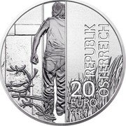 Austria 20 Euro 25th Anniversary Fall of the Iron Curtain 2014 Proof KM# 3233 REPUBLIK ÖSTERREICH 20 EURO 2014 coin obverse Austria 20 Euro 25th Anniversary Fall of the Iron Curtain 2014 Proof KM# 3233 REPUBLIK ÖSTERREICH 20 EURO 2014 coin obverse