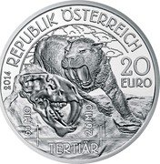 Austria 20 Euro Life on the ground 2014 Proof KM# 3234 2014 REPUBLIK ÖSTERREICH 20 EURO 66 MIO 2,6 MIO TERTIÄR coin obverse Austria 20 Euro Life on the ground 2014 Proof KM# 3234 2014 REPUBLIK ÖSTERREICH 20 EURO 66 MIO 2,6 MIO TERTIÄR coin obverse
