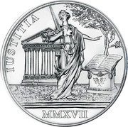 Austria 20 Euro The 300th Anniversary of the Birth of Maria Theresa Justitia 2017 Proof KM# 3271 IUSTITIA MMXVII coin reverse