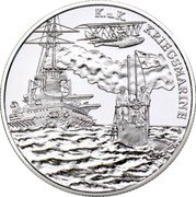Austria 20 Euro S. M. S. Viribus Unitis 2006 Proof KM# 3134 K. U. K. KRIEGSMARINE coin reverse