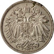 Austria 20 Heller Franz Joseph I 1894 KM# 2803 coin obverse Austria 20 Heller Franz Joseph I 1894 KM# 2803 coin obverse