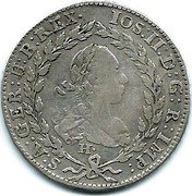 Austria 20 Kreuzer Joseph II 1786 H KM# 2068.2 ​IOS II D G ROM IMP S A GER HUNG BOH REX coin obverse Austria 20 Kreuzer Joseph II 1786 H KM# 2068.2 ​IOS II D G ROM IMP S A GER HUNG BOH REX coin obverse