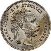 Austria 20 Kreuzer Franz Joseph I 1868 KM# 2212 FRANC·IOS·I·D·G·AVSTRIAE IMPERATOR coin obverse Austria 20 Kreuzer Franz Joseph I 1868 KM# 2212 FRANC·IOS·I·D·G·AVSTRIAE IMPERATOR coin obverse