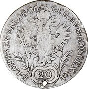 Austria 20 Kreuzer Franz I 1806 A KM# 2141 HVN·BOH·GAL·REX·A·A· D·LO·SAL·WIRC· 20 coin reverse Austria 20 Kreuzer Franz I 1806 A KM# 2141 HVN·BOH·GAL·REX·A·A· D·LO·SAL·WIRC· 20 coin reverse