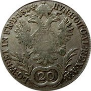 Austria 20 Kreuzer Franz I 1814 A KM# 2142 FRANCISCVS I · D · G AVST. IMPERATOR coin obverse Austria 20 Kreuzer Franz I 1814 A KM# 2142 FRANCISCVS I · D · G AVST. IMPERATOR coin obverse