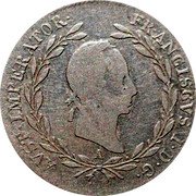 Austria 20 Kreuzer Franz I 1829 A KM# 2145 FRANCISCUS I D G AVST IMPERATOR coin obverse Austria 20 Kreuzer Franz I 1829 A KM# 2145 FRANCISCUS I D G AVST IMPERATOR coin obverse
