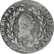 Austria 20 Kreuzer Leopold II 1787 F Mintage included with KM#2068 KM# 2069 IOSEPH.II.D:G.R.I.S.A GERM.HV.BO.REX A-B-C-E-F-G coin obverse Austria 20 Kreuzer Leopold II 1787 F Mintage included with KM#2068 KM# 2069 IOSEPH.II.D:G.R.I.S.A GERM.HV.BO.REX A-B-C-E-F-G coin obverse