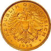 Austria 20 Kronen Imperial Eagle 1923 KM# 2830 REPUBLIK ÖSTERREICH 1924 coin obverse
