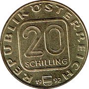 Austria 20 Schilling (250th Anniversary of Joseph Haydn) KM# 2955.2 REPUBLIK ÖSTERREICH 20 SCHILLING 19 82 coin obverse Austria 20 Schilling (250th Anniversary of Joseph Haydn) KM# 2955.2 REPUBLIK ÖSTERREICH 20 SCHILLING 19 82 coin obverse