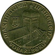 Austria 20 Schilling (Vorarlberg - Martinsturm in Bregenz.) KM# 2993.2 MARTINSTURM IN BREGENZ VORARLBERG WÄHNER coin reverse Austria 20 Schilling (Vorarlberg - Martinsturm in Bregenz.) KM# 2993.2 MARTINSTURM IN BREGENZ VORARLBERG WÄHNER coin reverse