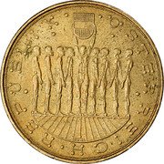 Austria 20 Schilling Nine Austrian Provinces 1980 KM# 2946.1 REPUBLIK ÖSTERREICH ZOBL coin obverse Austria 20 Schilling Nine Austrian Provinces 1980 KM# 2946.1 REPUBLIK ÖSTERREICH ZOBL coin obverse