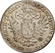 Austria 24 Kreuzer Franz II 1800 A KM# 2148 FRANZ II RÖM KAI KÖN Z HU U BÖ ERZH Z OEST coin obverse