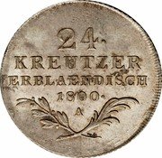 Austria 24 Kreuzer Franz II 1800 A KM# 2148 24 KREUTZER ERBLAENDISCH coin reverse