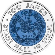 Austria 25 Euro 700th Anniversary of Hall In Tirol 2003 Special Unc KM# 3101 700 JAHRE STADT HALL IN TIROL coin reverse