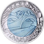 Austria 25 Euro Tunneling 2013 Special Unc KM# 3217 TUNNELBAU coin reverse