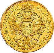 Austria 3 Ducat Karl VI Vienna 1738 KM# 1657 ARCHID AUST DUX BU COM TYROL coin reverse