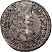 Austria 3 Kreuzer Karl II von Liechtenstein 1670 More than 150 varieties exist for this date. KM# 227.2 CAROLVS D G LPVS 3 OLOMVCEN SIS coin obverse Austria 3 Kreuzer Karl II von Liechtenstein 1670 More than 150 varieties exist for this date. KM# 227.2 CAROLVS D G LPVS 3 OLOMVCEN SIS coin obverse