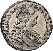 Austria 3 Kreuzer Franz I 1747 WI KM# 2012 FRANC D G R I S A GER IER REX coin obverse Austria 3 Kreuzer Franz I 1747 WI KM# 2012 FRANC D G R I S A GER IER REX coin obverse